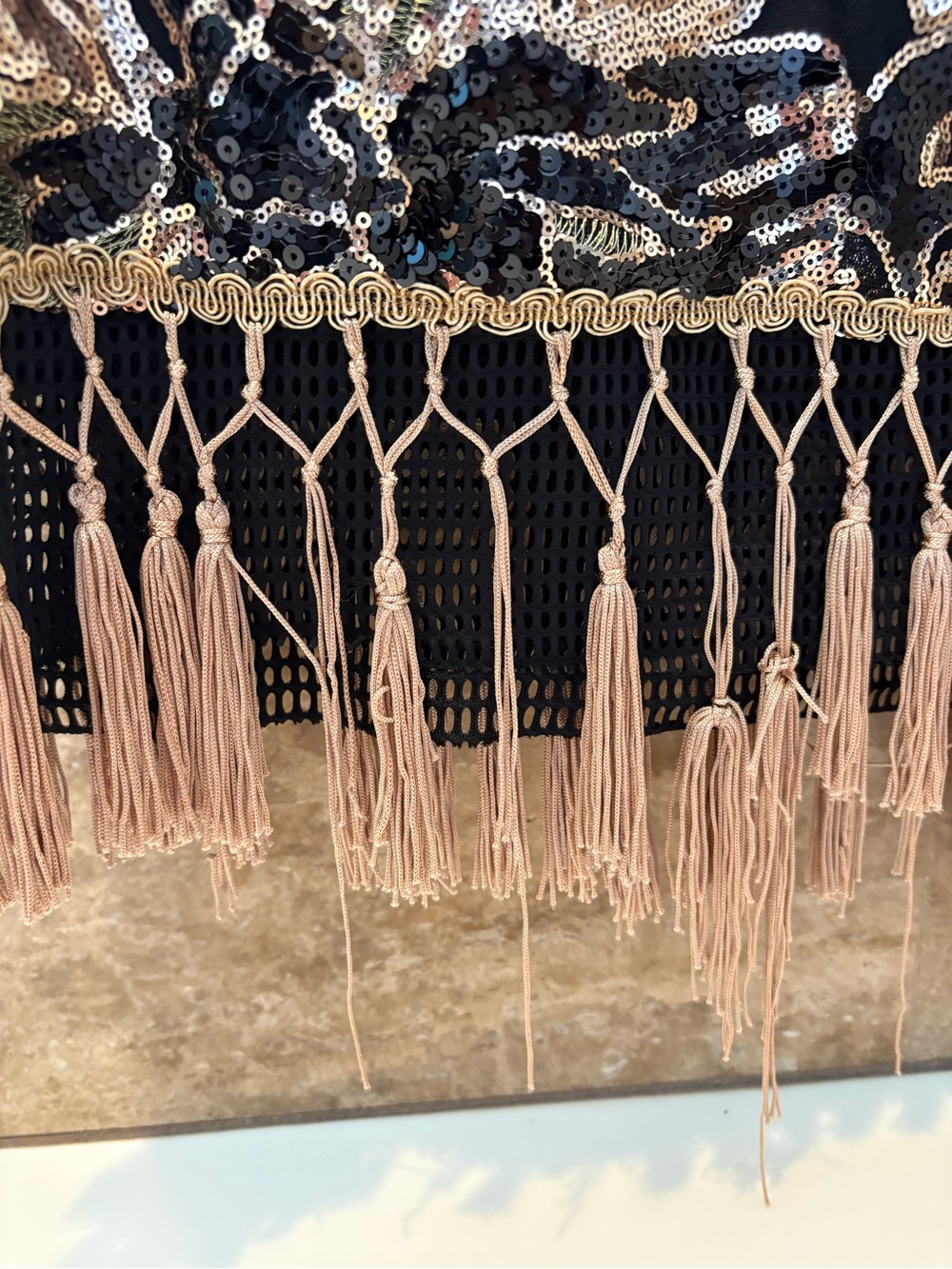AS IS 12th Tribe Like Gold Dust
Fringe Mini Dress - Picture 7 of 10
